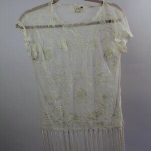 Women's Beige L.A. Hearts Flowy Top Size Medium